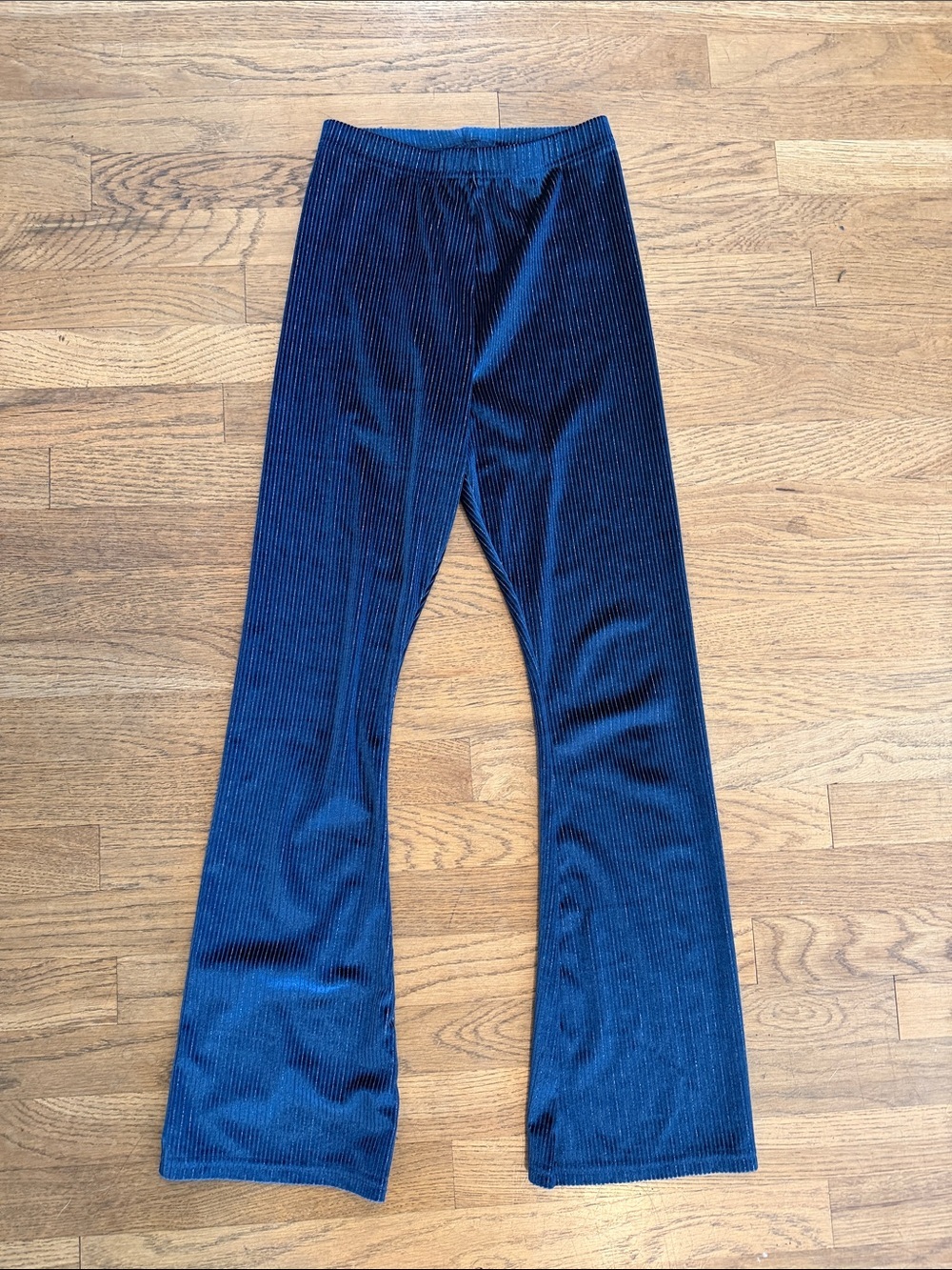 Old Navy Navy Ribbed Flare Leggings girls size large 10/12